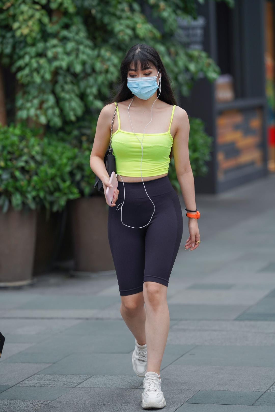 时尚紧身 瑜珈裤运动装-图满多